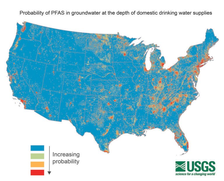 Miljoenen in de VS afhankelijk van PFAS-verontreinigd grondwater voor drinkwatervoorziening