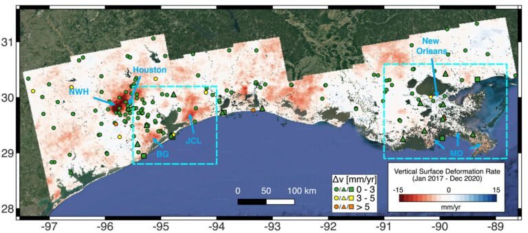 Subtiele kustverzakkingen verhogen risico op stormvloeden, nieuwe datanalyse-strategie wijst op problemen