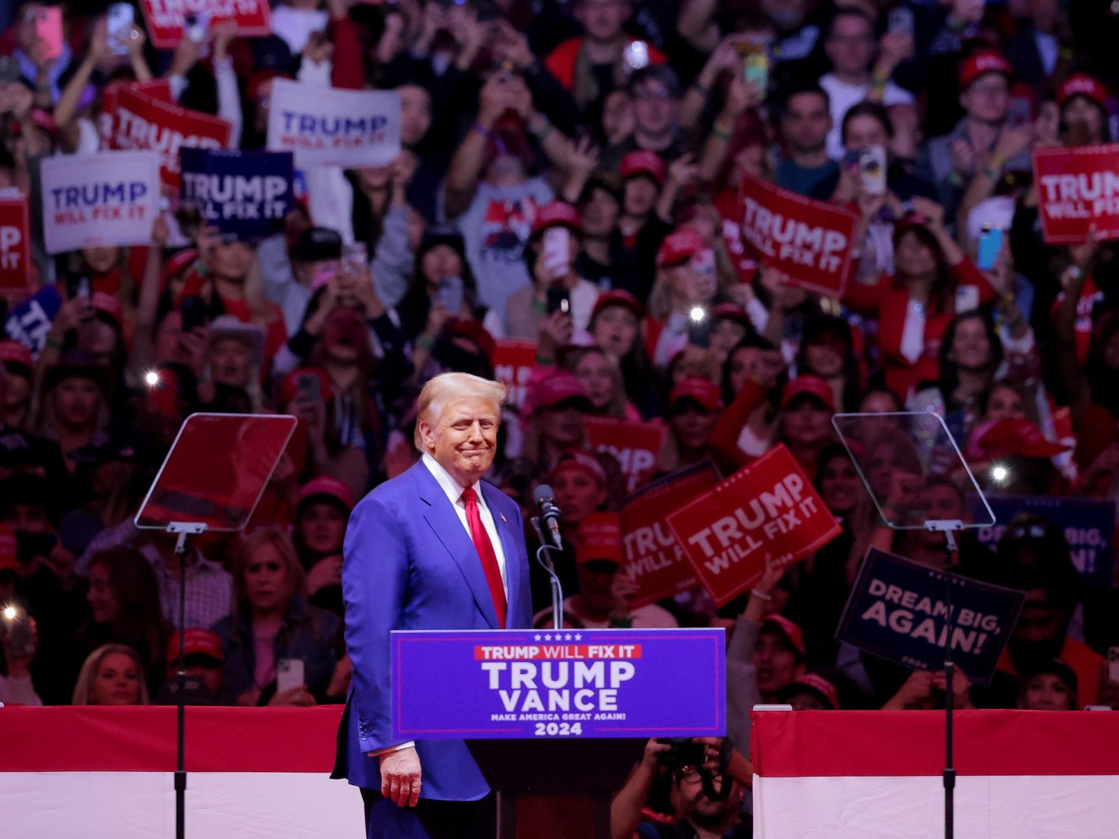 Trump valt Harris aan tijdens mega-rally in Madison Square Garden, New York