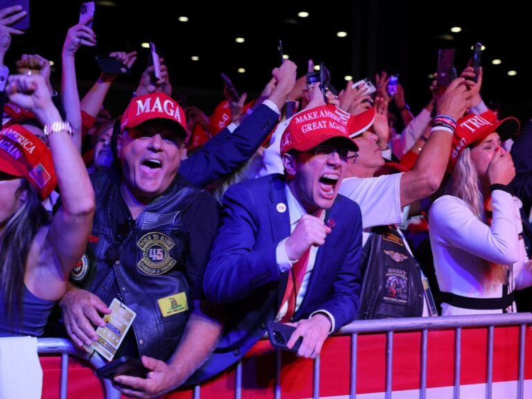 Foto's: Reacties van Amerikanen op de overwinning van Donald Trump in de Amerikaanse presidentsverkiezingen