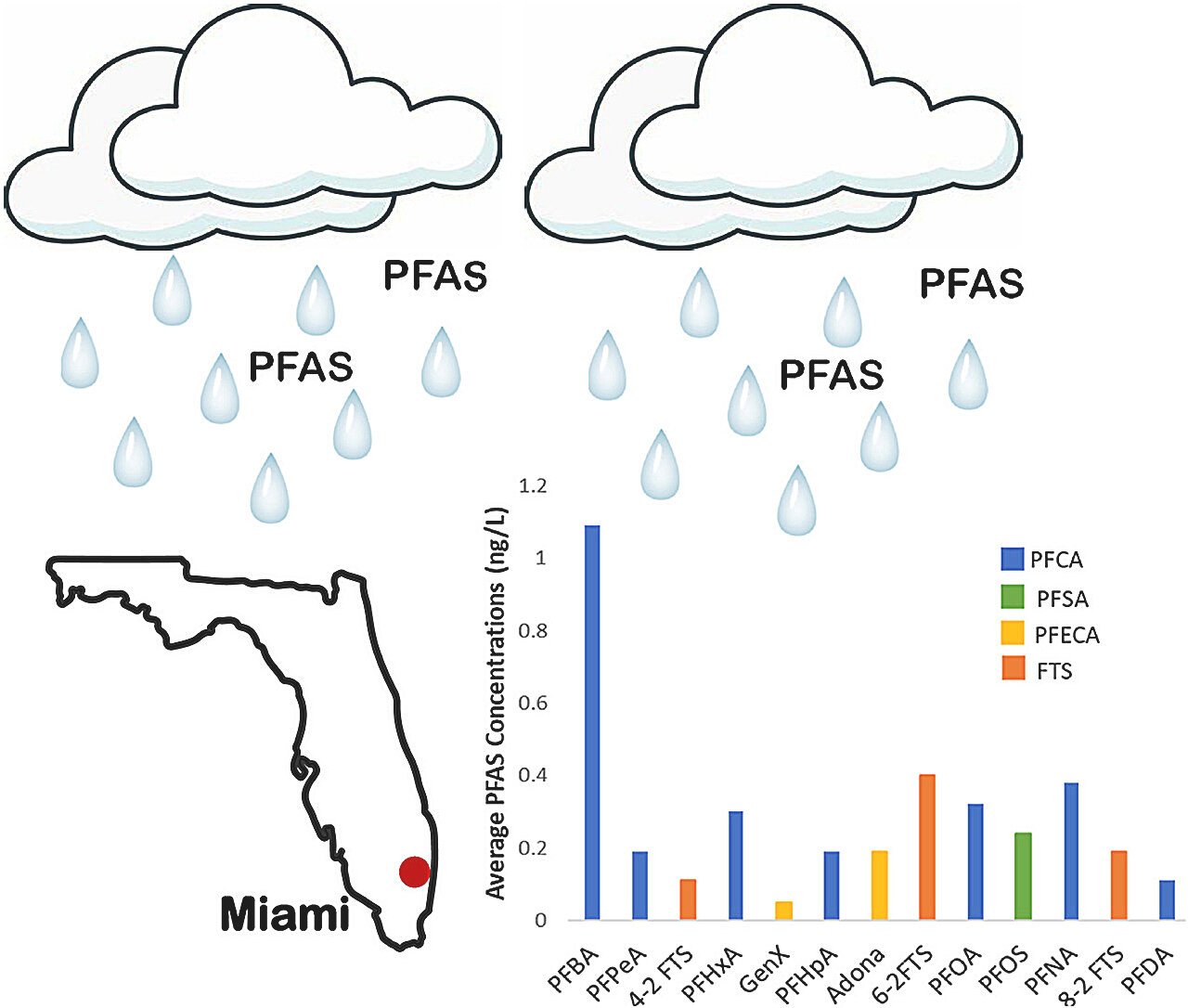 Regenwatermonsters Onthullen Aanwezigheid van 'Voor Altijd Chemikaliën' in Miami