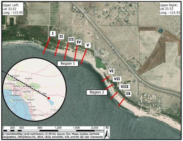 Salton Sea in Californië trekt zich sneller terug volgens ballonmappingonderzoek