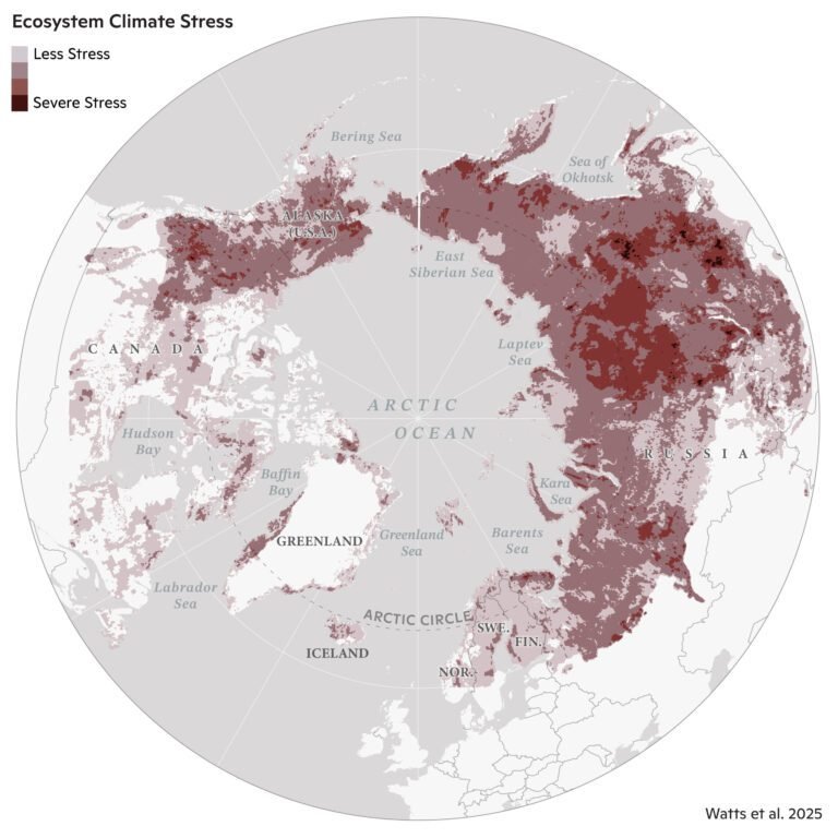 Studie van Arctische hotspots onthult gebieden met klimaatstress in Noord-Alaska en Siberië