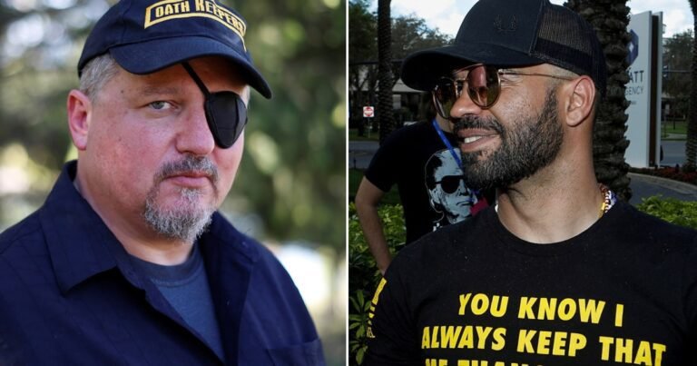 Verre Rechts Oath Keepers en voormalige leiders van Proud Boys vrijgelaten na Trump's gratie