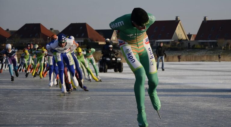 Vriezen vertragen marathon schaatsen in Nederland