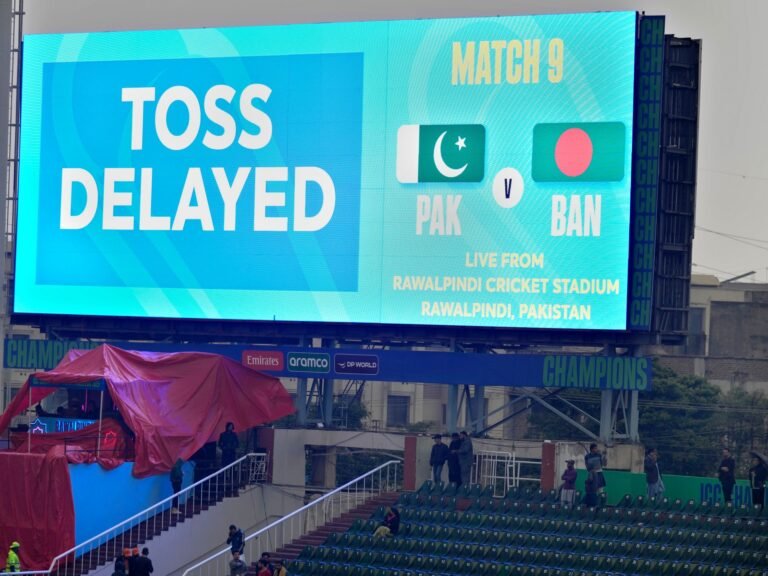 Pakistan beëindigt thuis Champions Trophy zonder overwinning na afgelasting in Rawalpindi