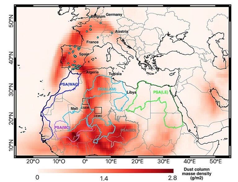 Studie onthult: Radioactief stof van de Saharastorm in maart 2022 is niet van Franse oorsprong