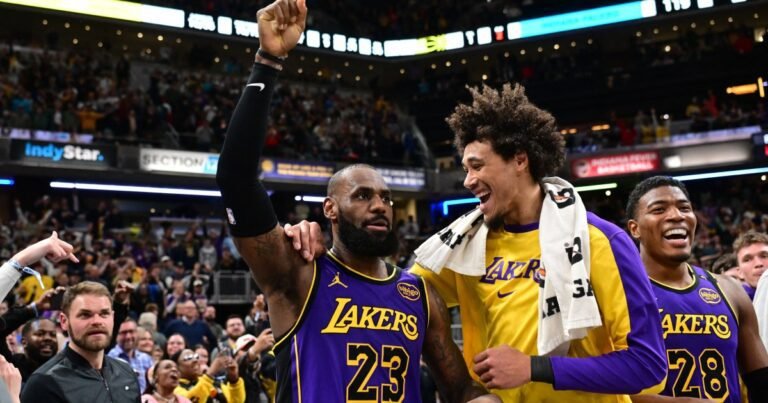 NBA: LeBron James zorgt voor overwinning van Lakers met buzzer-beater tegen Pacers