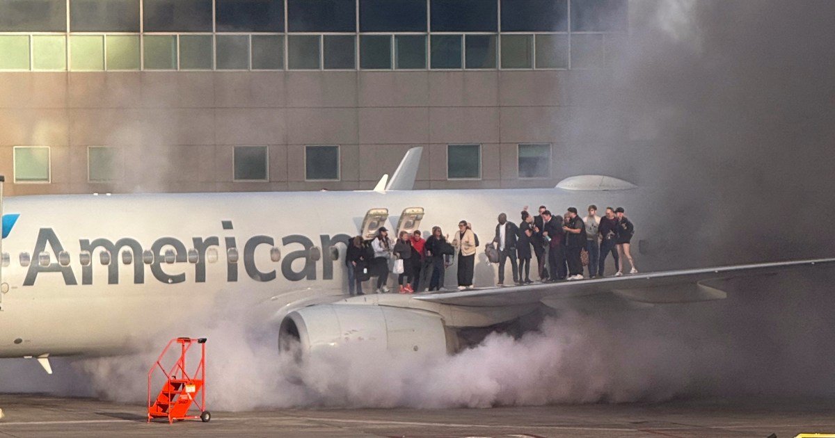 Passagiers evacueren na brand in American Airlines-vliegtuig in Denver