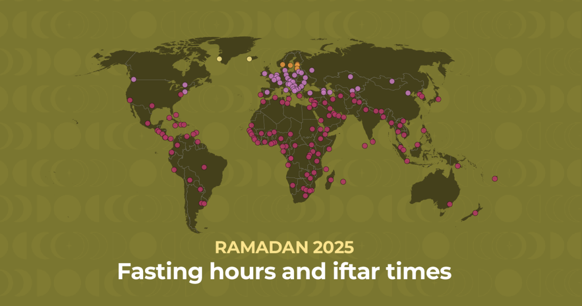 Ramadan 2025: Vastenuren en iftar-tijden wereldwijd