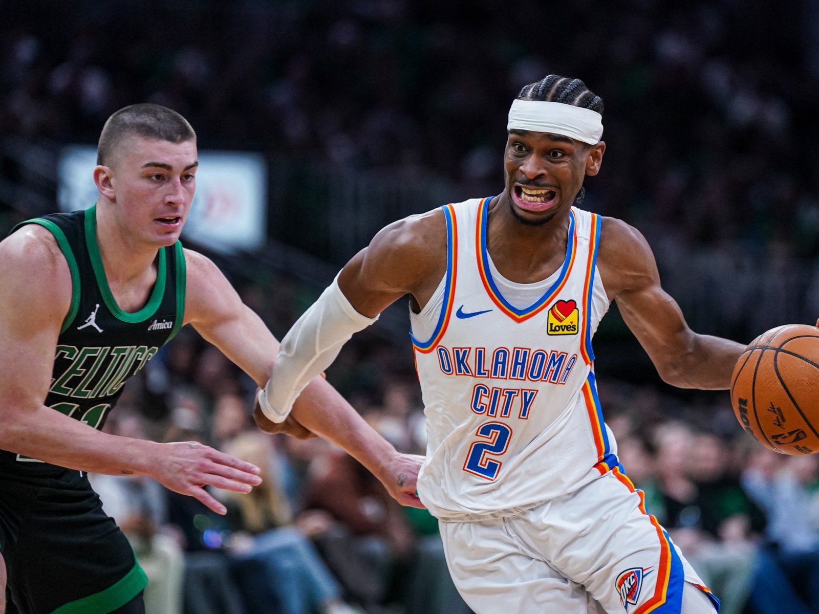 SGA scoort 34 punten terwijl Thunder NBA-kampioen Celtics verslaat en playoff-plaats veiligstelt