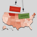 Welke Amerikaanse staten het meest getroffen kunnen worden door de tarieven van Trump op Canada en Mexico