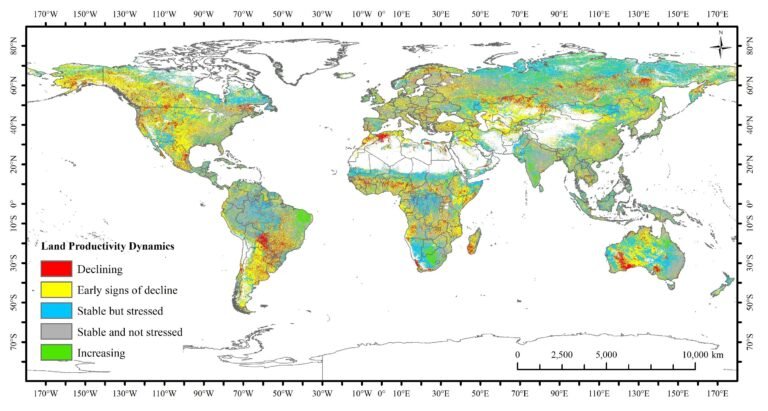 Hoge-resolutie dataset volgt veranderingen in landproductiviteit om degradatie te bestrijden