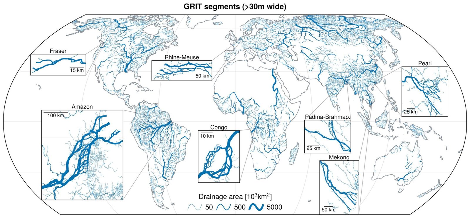 GRIT Hertekent de Wereldwijd Rivieren voor Verbeterde Overstromingsmodellering