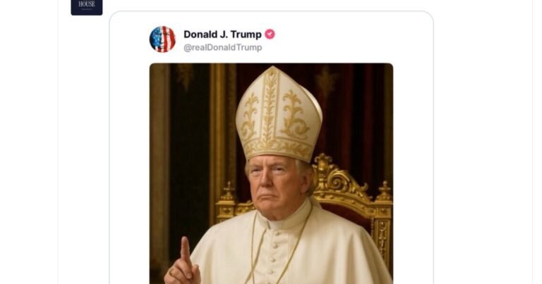 Trump ondervindt kritiek na het plaatsen van AI-afbeelding als paus