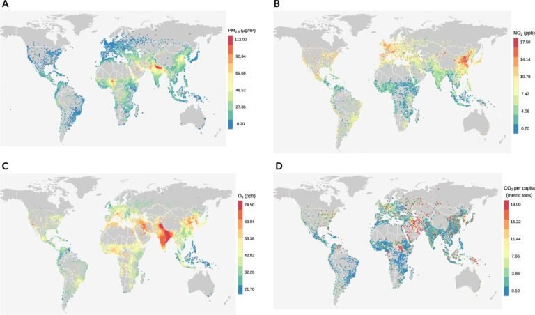 Wereldwijde studie volgt luchtvervuiling en CO₂-uitstoot in duizenden steden