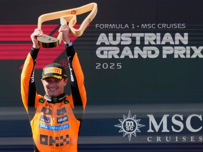 F1: Norris van McLaren verkleint voorsprong van teamgenoot Piastri met overwinning in Oostenrijk