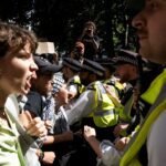 Supporters van de verboden groep Palestina Actie gearresteerd tijdens protest in Londen