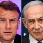 Netanyahu van Israël wijst naar Macron van Frankrijk voor 'voeden' van antisemitisme