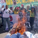Protesters in Brazilië demonstreren tegen de hoge tarieven van Trump