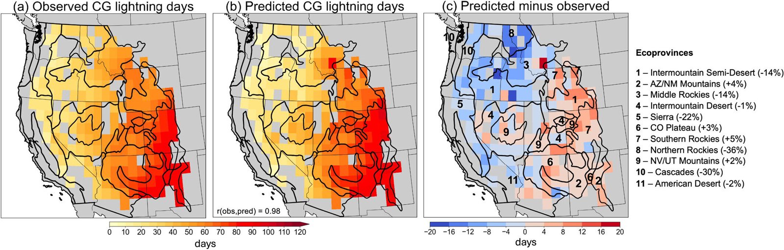 Studie voorspelt stijging van bliksem- en bosbrandrisico's voor het Noordwesten van de VS