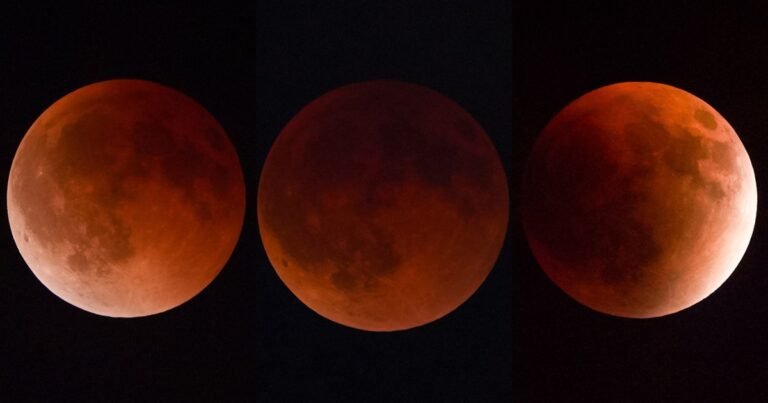 Foto's: ‘Bloedmaan’ verschijnt tijdens totale maansverduistering