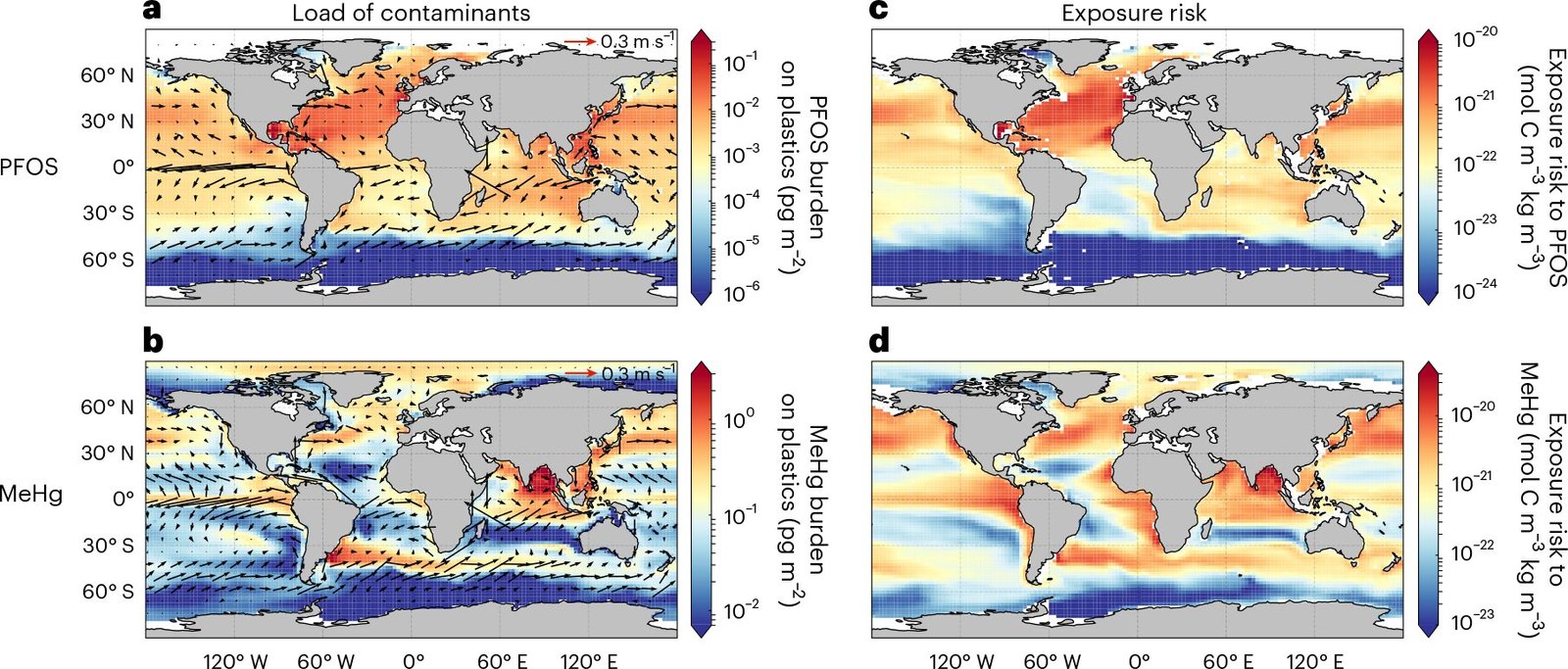 Wereldkaart toont gebieden met de grootste bedreigingen door oceanisch plastic