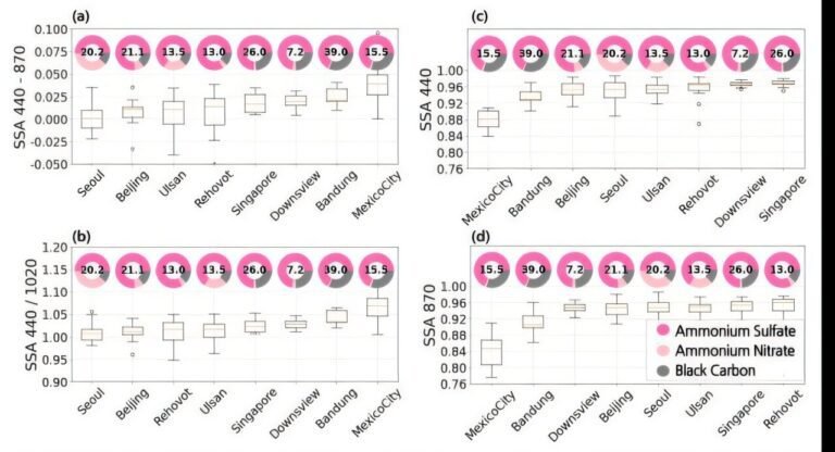 Contrasterende optische eigenschappen van fijnstof in Seoel en Mexico-Stad benadrukken de klimaatimpact