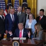 Trump Promoot Handelsakkoorden te Midden van Toenemende Druk van Republieken en Democraten Over Hoge Boodschapsprijzen